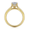 Azucena - 14K Yellow Gold Oval Solitaire Diamond Engagement Ring - 0.06 ct