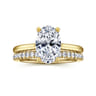 Azucena - 14K Yellow Gold Oval Solitaire Diamond Engagement Ring - 0.06 ct