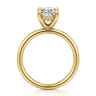 Anuk - 14K Yellow Gold Oval Solitaire Diamond Engagement Ring - 0.07 ct
