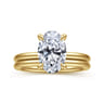 Anuk - 14K Yellow Gold Oval Solitaire Diamond Engagement Ring - 0.07 ct