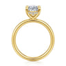 Peace - 14K Yellow Gold Oval Diamond Engagement Ring - 0.08 ct