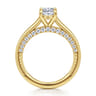 Rosey - 14K Yellow Gold Oval Diamond Engagement Ring - 0.35 ct