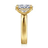 Argentina - 14K Yellow Gold Oval Diamond Engagement Ring - 0.09 ct