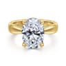 Elysian - 14K Yellow Gold Oval Diamond Engagement Ring - 0.09 ct