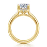 Elysian - 14K Yellow Gold Oval Diamond Engagement Ring - 0.09 ct