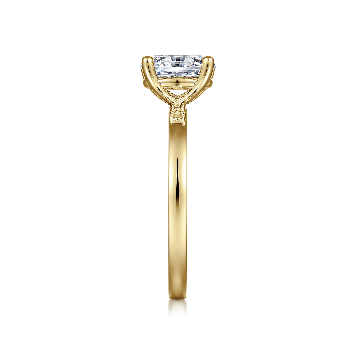 Paula - 14K Yellow Gold Oval Diamond Engagement Ring - Shot 4