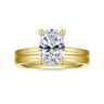 Paula - 14K Yellow Gold Oval Diamond Engagement Ring