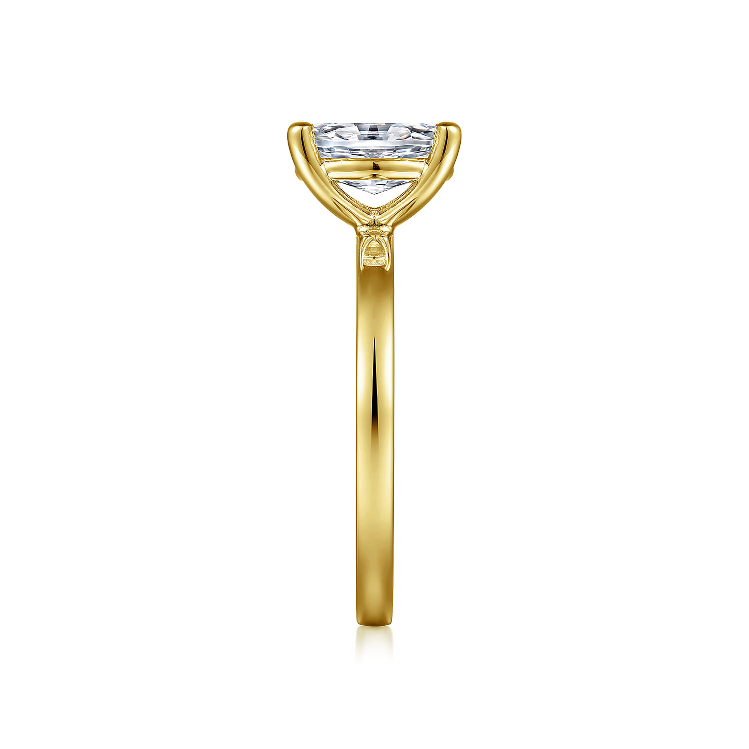 Paula - 14K Yellow Gold Oval Diamond Engagement Ring - Shot 5