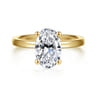 Paula - 14K Yellow Gold Oval Diamond Engagement Ring