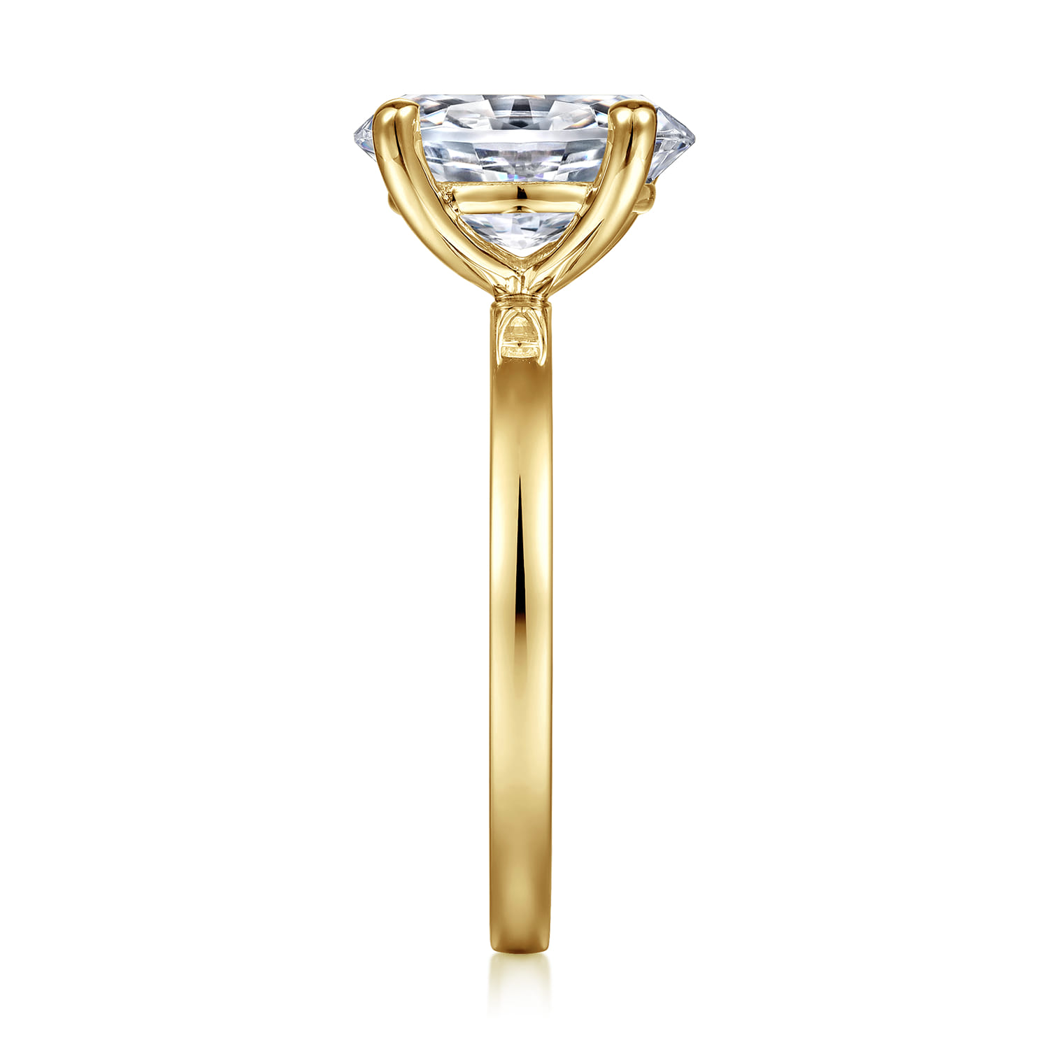 Paula - 14K Yellow Gold Oval Diamond Engagement Ring - Shot 5