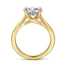 Larissa - 14K Yellow Gold East West Oval Solitaire Engagement Ring