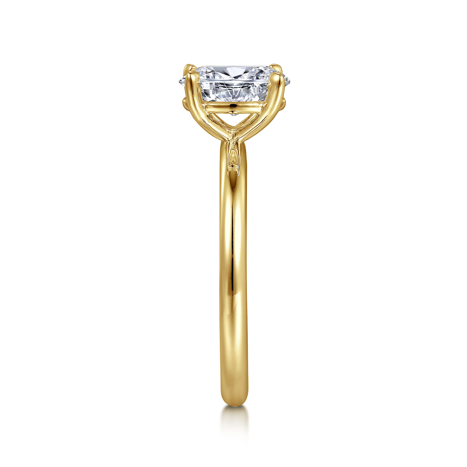 Lark - 14K Yellow Gold Oval Solitaire Engagement Ring - Shot 5