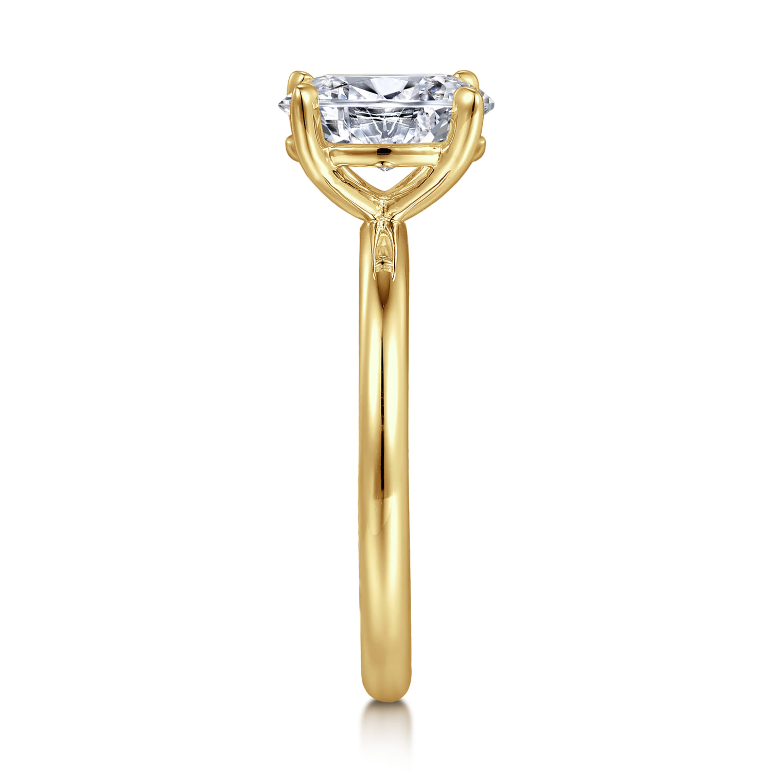 Lark - 14K Yellow Gold Oval Solitaire Engagement Ring - Shot 5