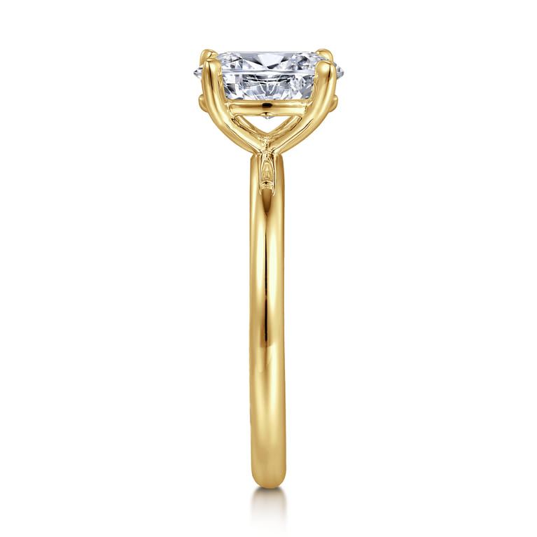 Lark - 14K Yellow Gold Oval Solitaire Engagement Ring - Shot 5