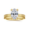 Lark - 14K Yellow Gold Oval Solitaire Engagement Ring