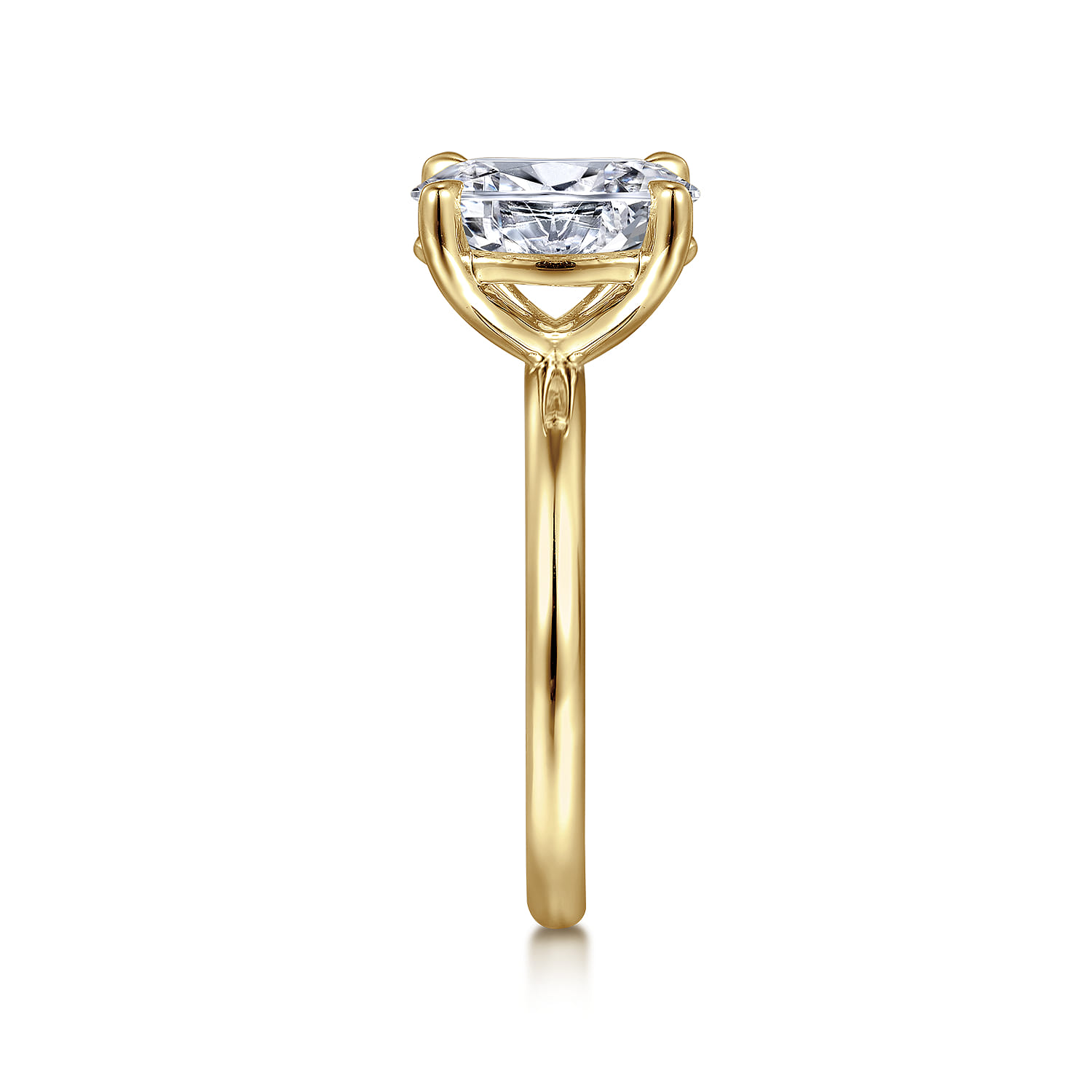 Lark - 14K Yellow Gold Oval Solitaire Engagement Ring - Shot 5