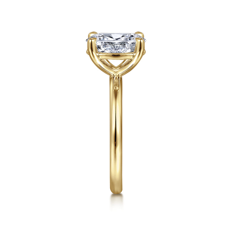 Lark - 14K Yellow Gold Oval Solitaire Engagement Ring - Shot 5