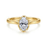 Tiona - 14K Yellow Gold 6 Prong Oval Diamond Engagement Ring