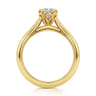 Tiona - 14K Yellow Gold 6 Prong Oval Diamond Engagement Ring