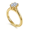 Tiona - 14K Yellow Gold 6 Prong Oval Diamond Engagement Ring