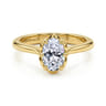 Tiona - 14K Yellow Gold 6 Prong Oval Diamond Engagement Ring