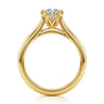 Tiona - 14K Yellow Gold 6 Prong Oval Diamond Engagement Ring