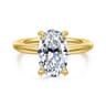 Bambi - 14K Yellow Gold Oval Diamond Engagement Ring