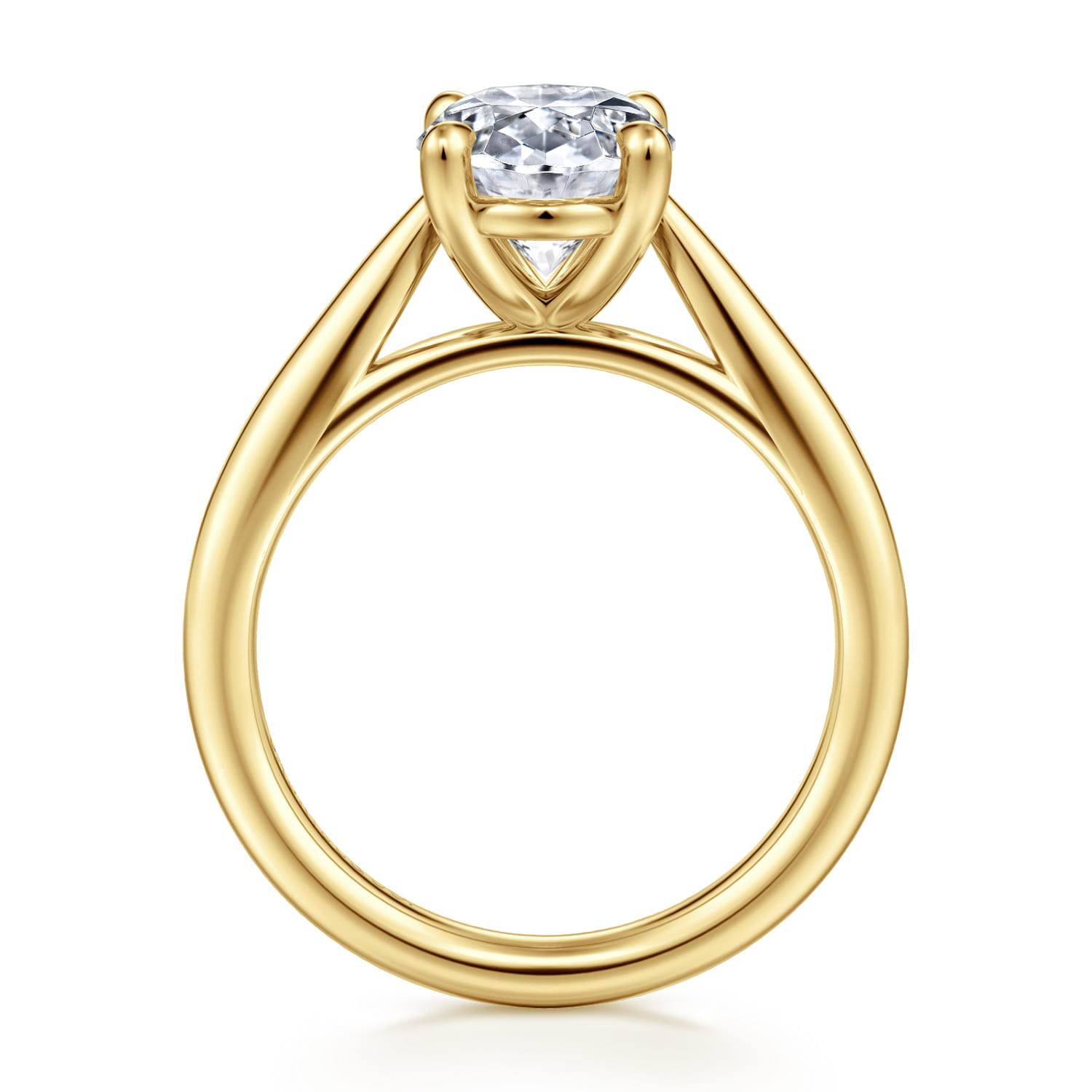 Bambi - 14K Yellow Gold Oval Diamond Engagement Ring - Shot 2