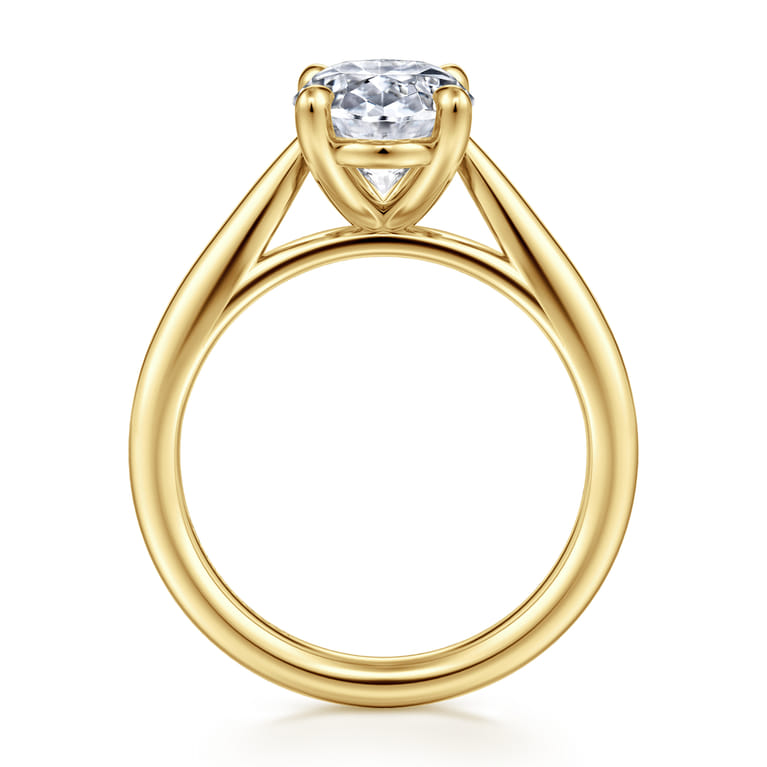 Bambi - 14K Yellow Gold Oval Diamond Engagement Ring - Shot 2