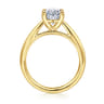 Bambi - 14K Yellow Gold Oval Solitaire Diamond Engagement Ring