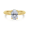 Bambi - 14K Yellow Gold Oval Diamond Engagement Ring