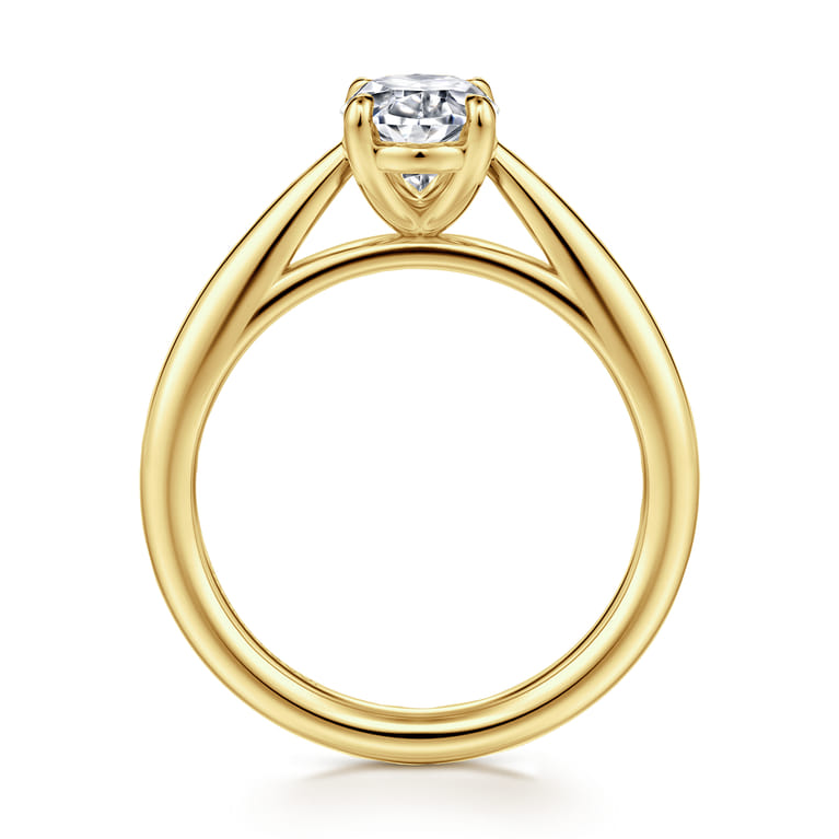 Bambi - 14K Yellow Gold Oval Diamond Engagement Ring - Shot 2