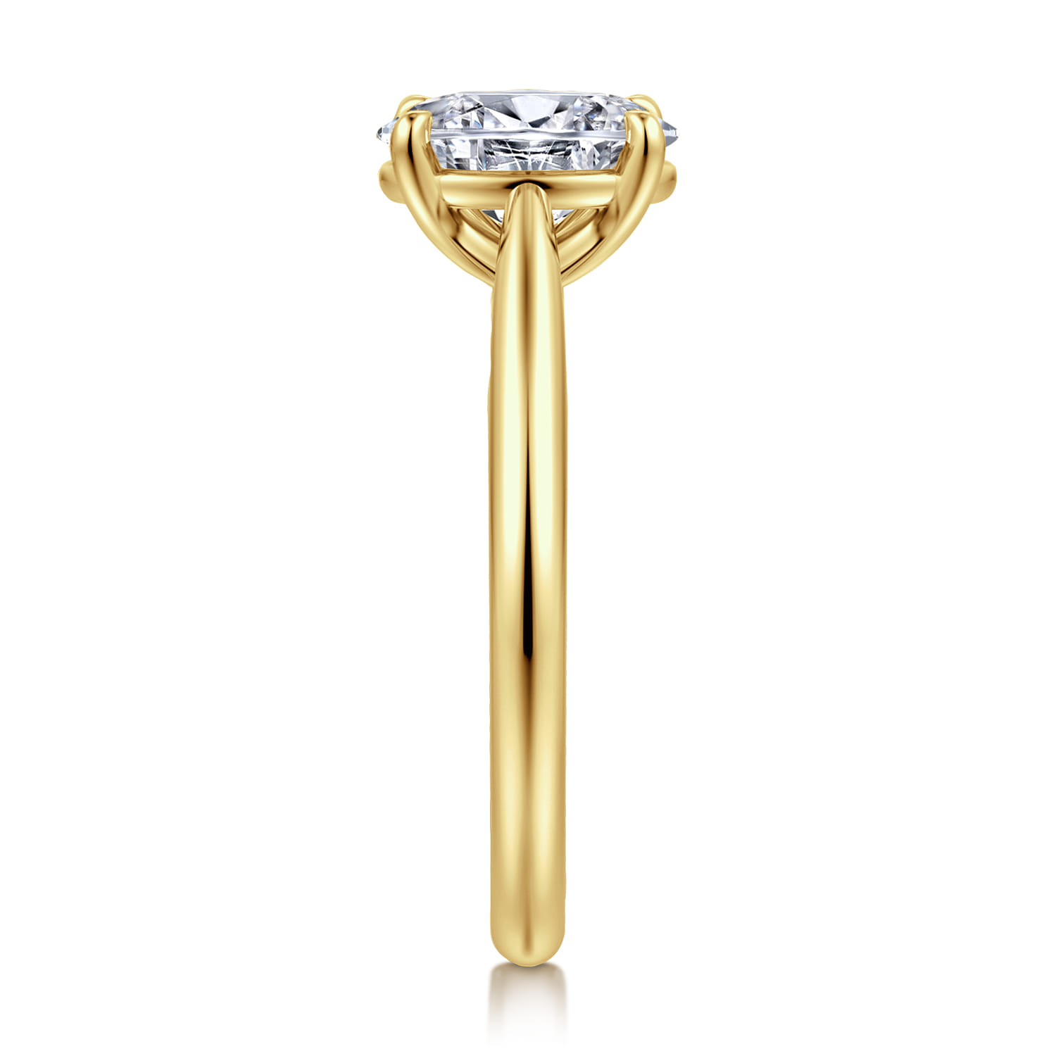 Bambi - 14K Yellow Gold Oval Diamond Engagement Ring - Shot 4