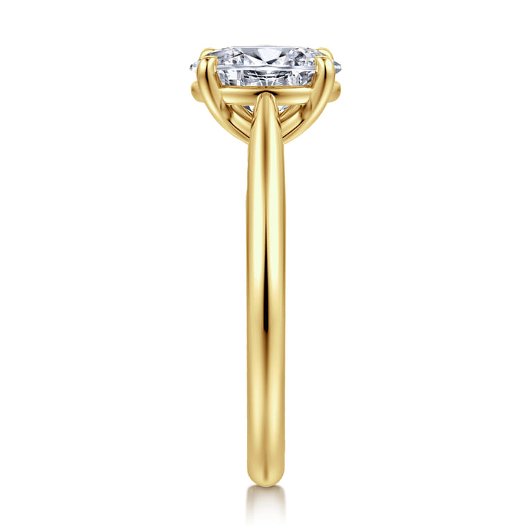Bambi - 14K Yellow Gold Oval Diamond Engagement Ring - Shot 4