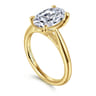 Bambi - 14K Yellow Gold Oval Diamond Engagement Ring
