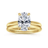 Bambi - 14K Yellow Gold Oval Diamond Engagement Ring