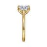 Anne - 14K Yellow Gold Oval Solitaire Diamond Engagement Ring