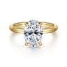 Azura - 14K Yellow Gold Oval Solitaire Diamond Engagement Ring