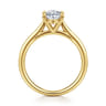 Bena - 14K Yellow Gold Oval Solitaire Diamond Engagement Ring