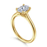 Bena - 14K Yellow Gold Oval Solitaire Diamond Engagement Ring