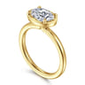 Linen - 14K Yellow Gold Oval Diamond Engagement Ring
