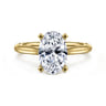 Bravo - 14K Yellow Gold Oval Solitaire Diamond Engagement Ring
