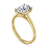 Bravo - 14K Yellow Gold Oval Solitaire Diamond Engagement Ring