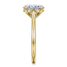 Bravo - 14K Yellow Gold Oval Solitaire Diamond Engagement Ring