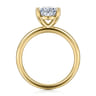 Ella - 14K Yellow Gold Oval Solitaire Diamond Engagement Ring