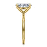 Ella - 14K Yellow Gold Oval Solitaire Diamond Engagement Ring