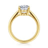 Anushka - 14K Yellow Gold Oval Solitaire Diamond Engagement Ring