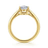 Anushka - 14K Yellow Gold Oval Solitaire Diamond Engagement Ring