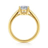 Anushka - 14K Yellow Gold Oval Solitaire Diamond Engagement Ring