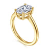 Anushka - 14K Yellow Gold Oval Solitaire Diamond Engagement Ring
